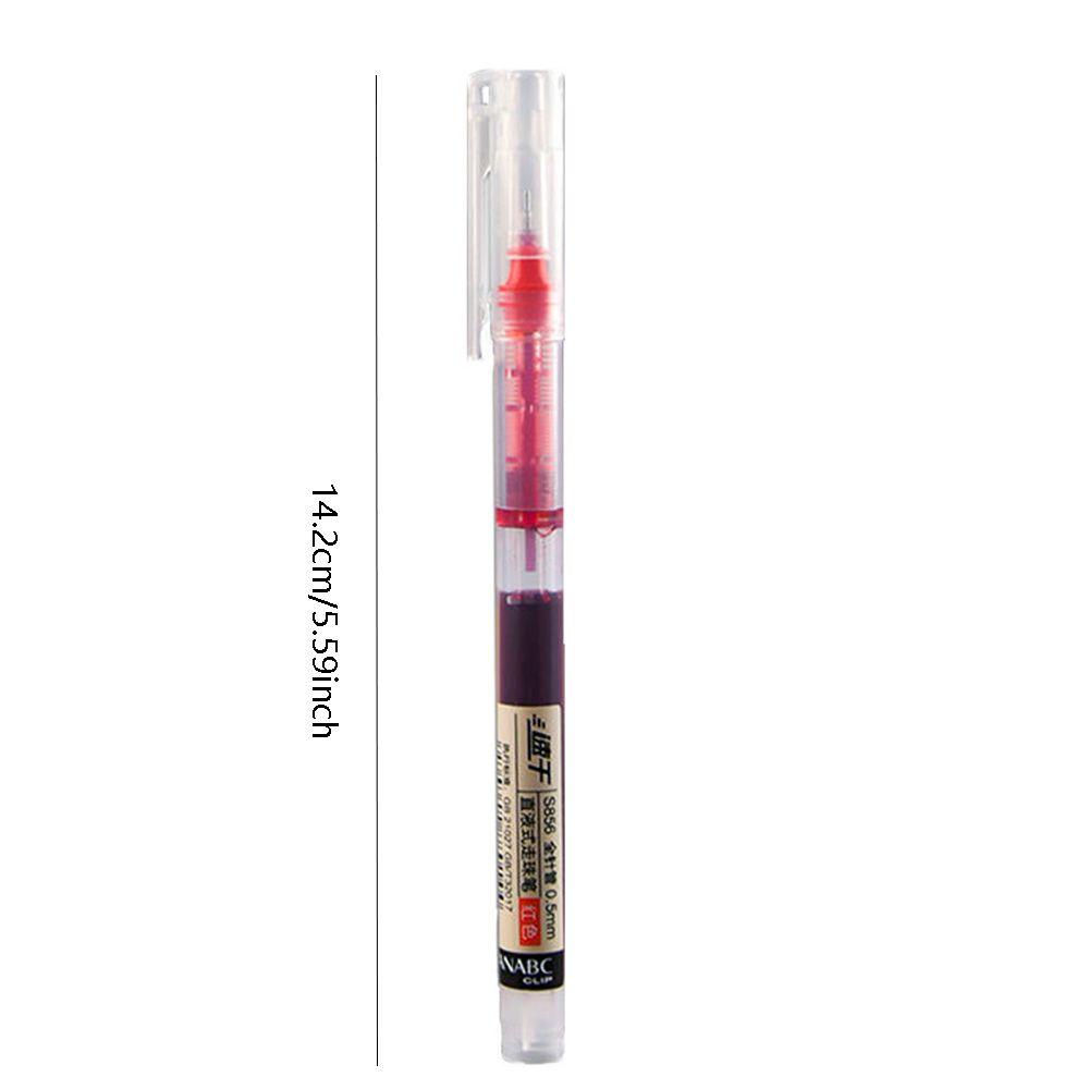 SUYO Gel Pen Perlengkapan Siswa Tabung Jarum Full Kapasitas Tinggi 0.5mm Rollerball Pen