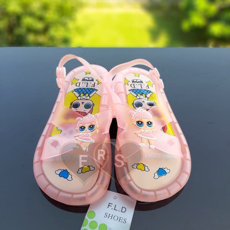 TOKOERS YJD2055 Sandal Jelly Anak Perempuan, Sandal Anak Import Umur 1 2 3 4 5 tahun - Sandal LED