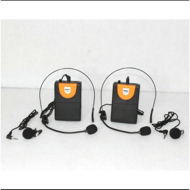 Mic Bando Mic Jepit Wireless UHF 2 set mic (Clip On) Shure ULX-801