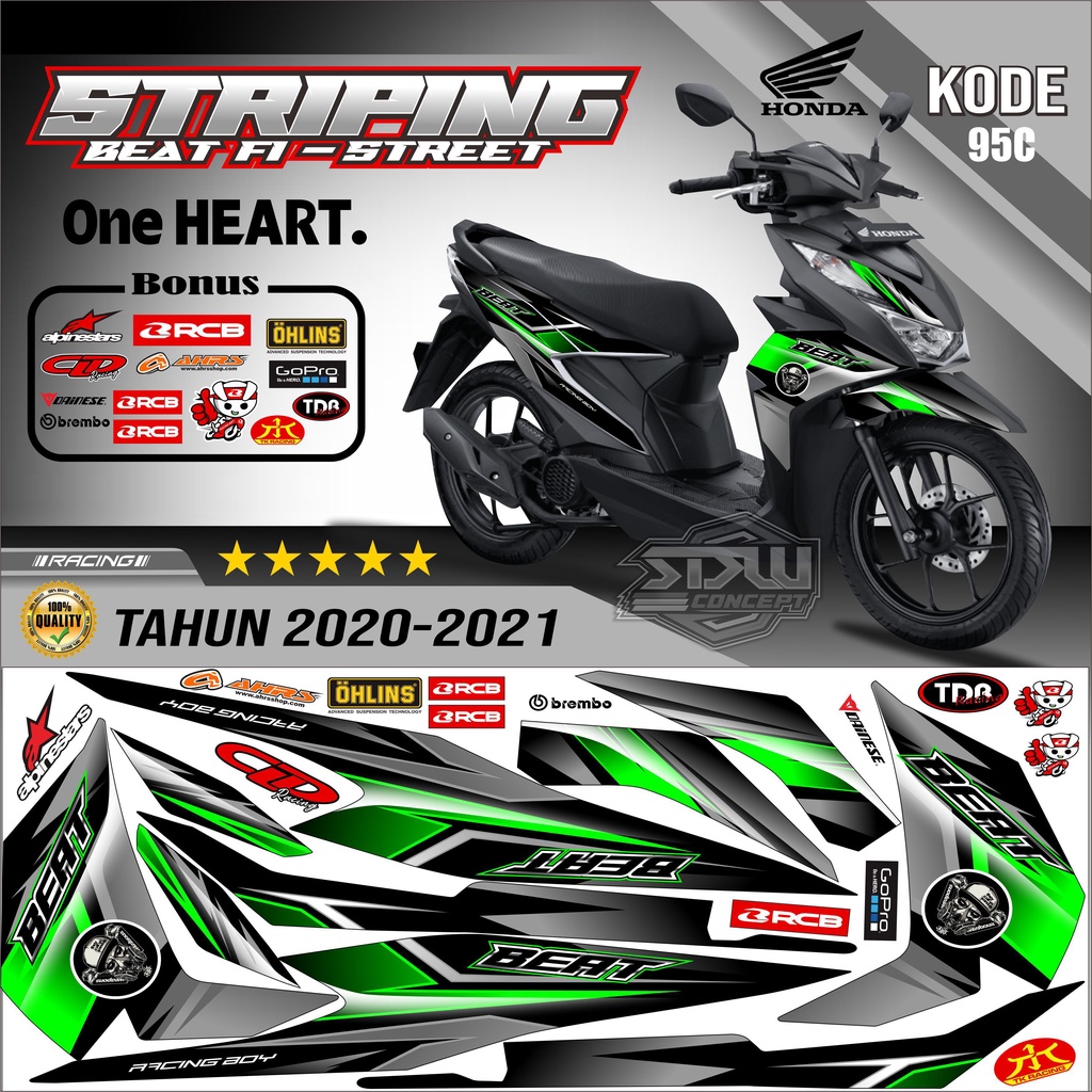 Striping Beat New Stiker Lis Motor Beat New Variasi kode 95