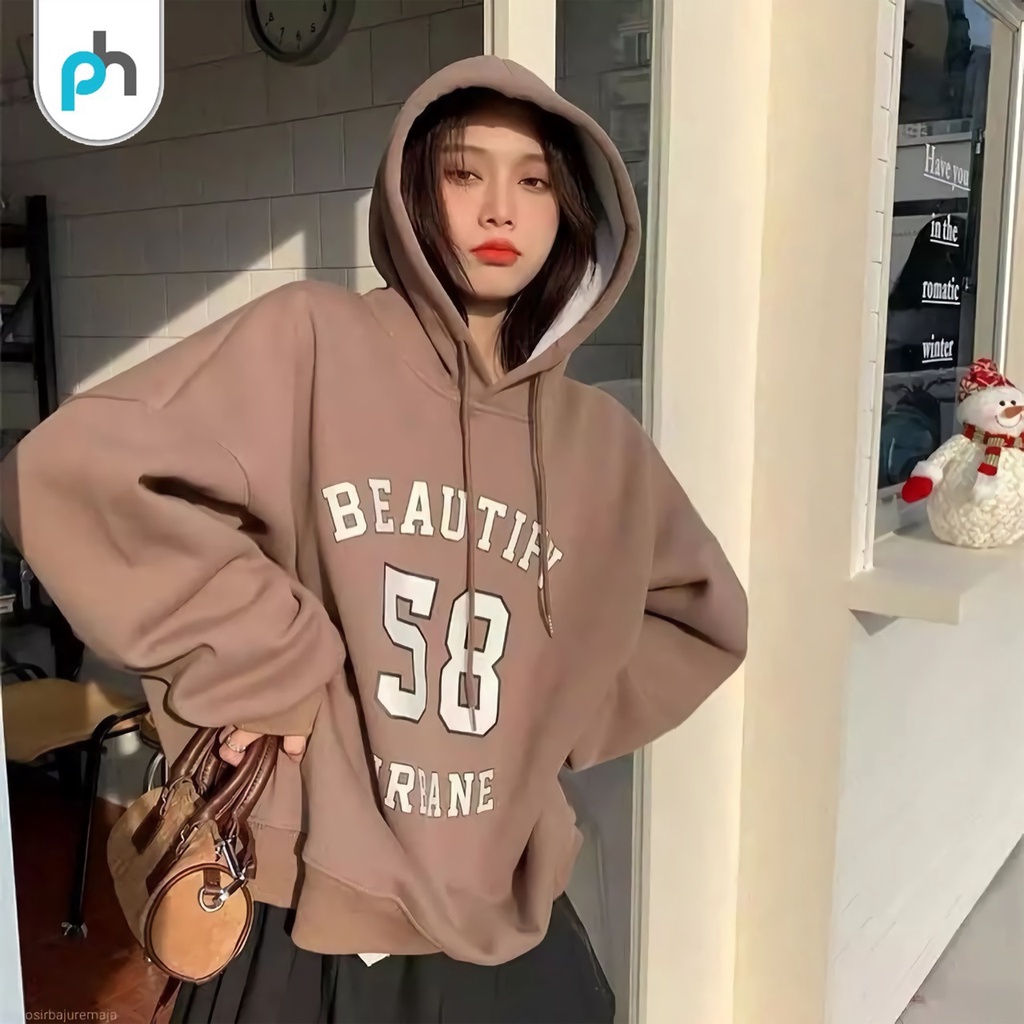 PABRIKHOODIE - HOODIE JUMPER BEAUTIFY (SABLON ) M -XXL {PRIA &amp; WANITA)