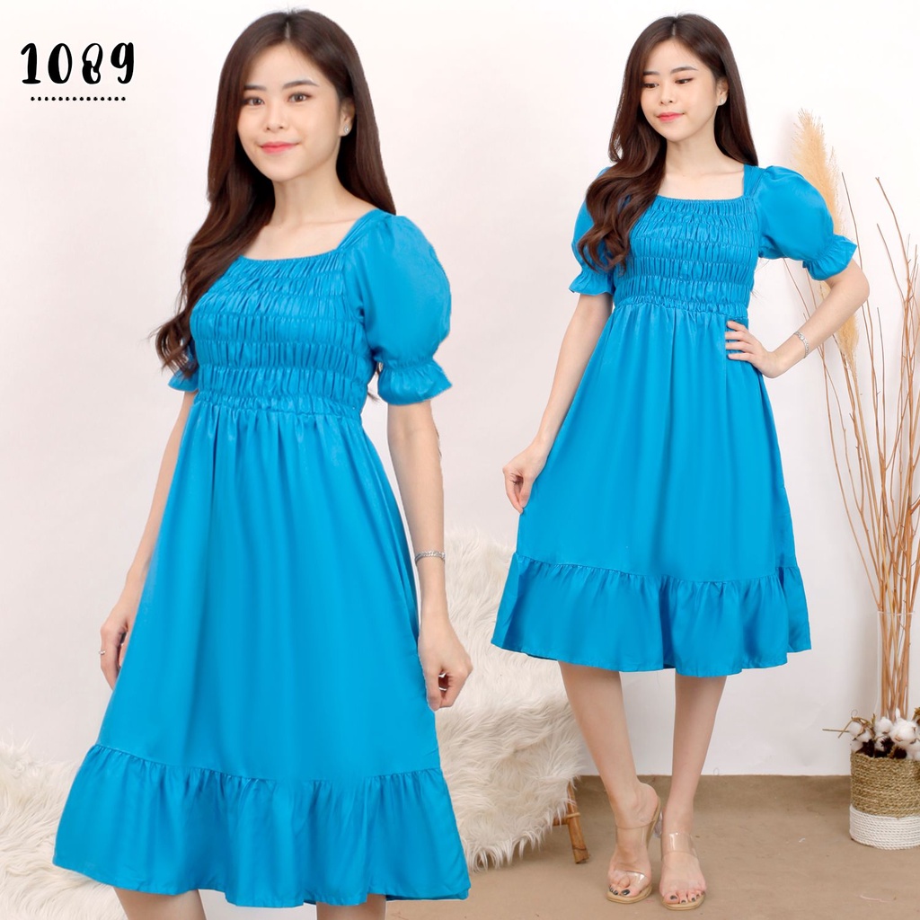 Dress 1089 Rayon Polos Fashion Wanita