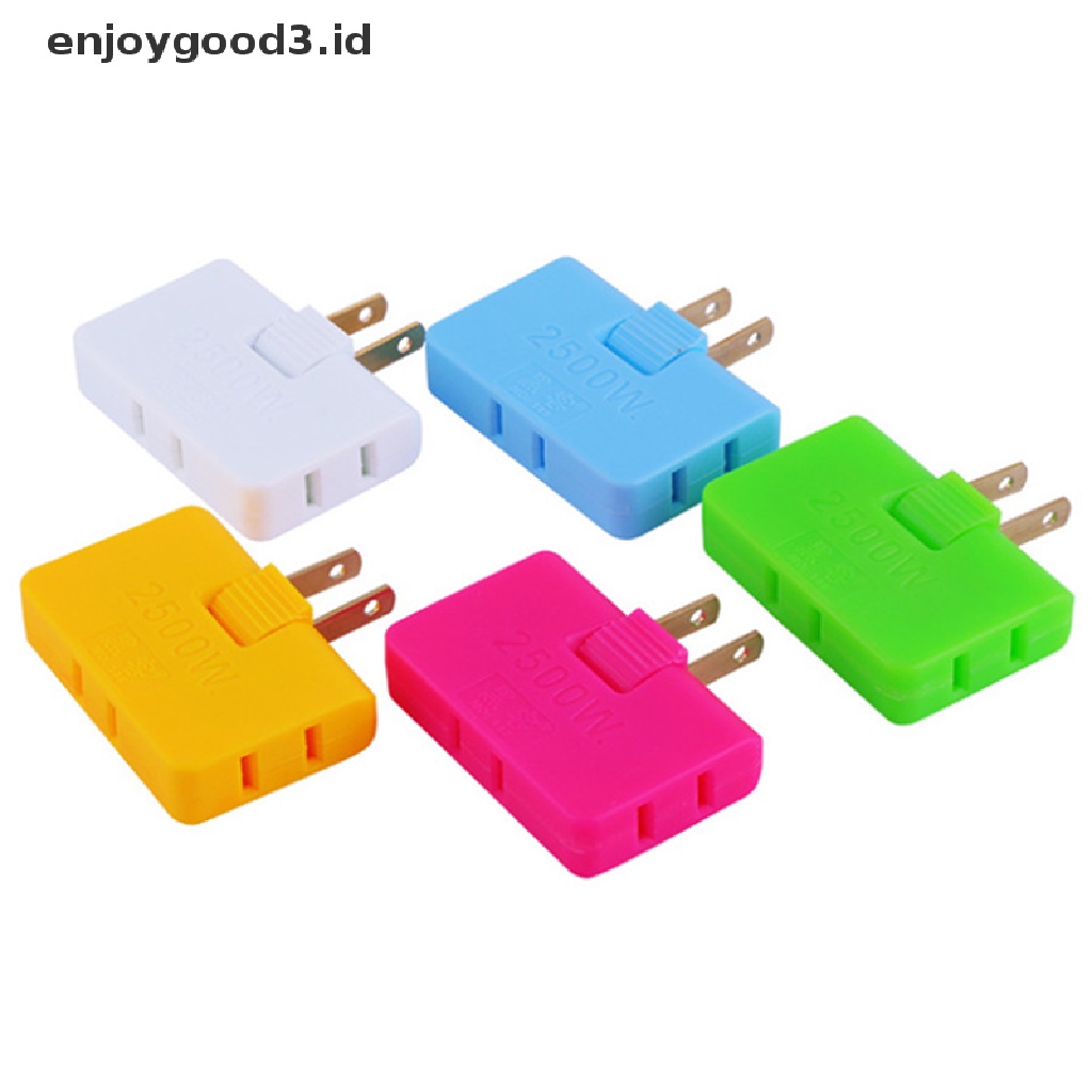 (Rready Stock) Adaptor Sambungan Kabel Listrik 3 In 1 Rotasi 180 Derajat Adjustable (ID)