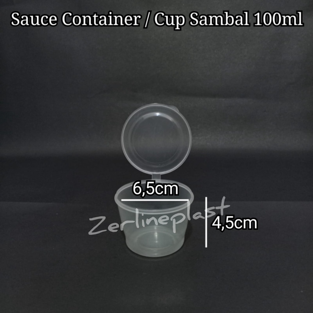 Sauce CONTAINER 100ml / Tempat Sauce - Cup Sauce Plastik @25pcs