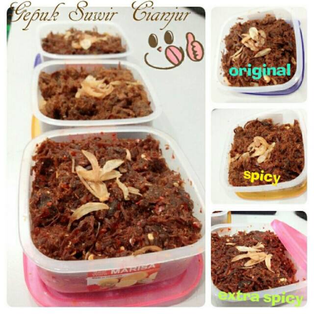 Gepuk suwir sapi asli Cianjur