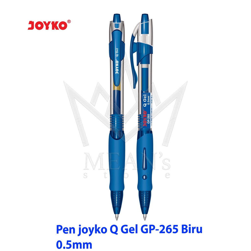 

RB Pen Joyko Q Gel GP-265 0.5mm / Pulpen Gel Joyko Cetek- Hitam, Biru