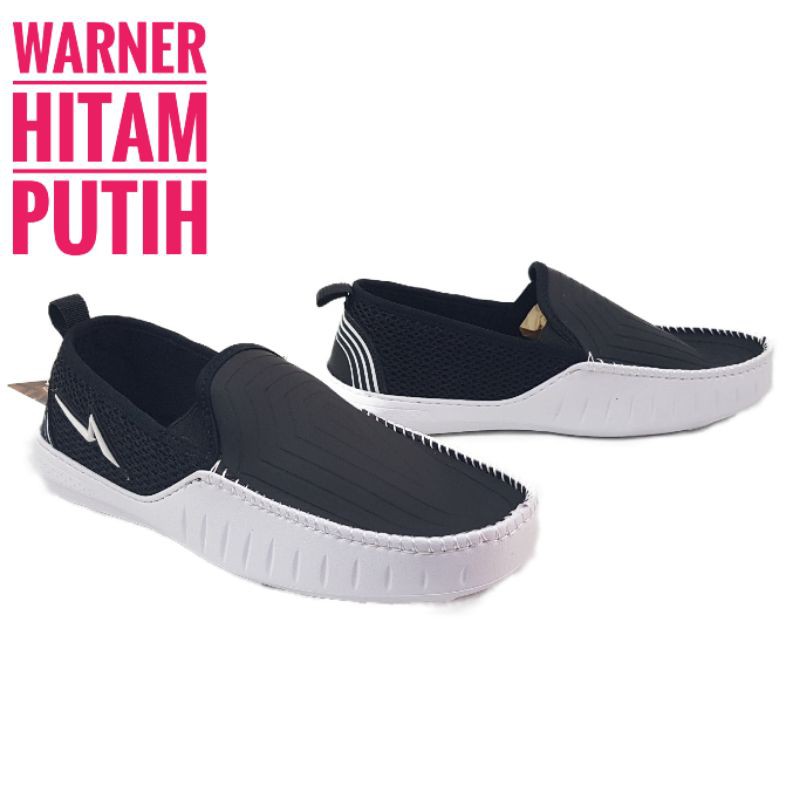 Ando Warner Sepatu Casual Sport Pria Slip On Ukuran 39-43