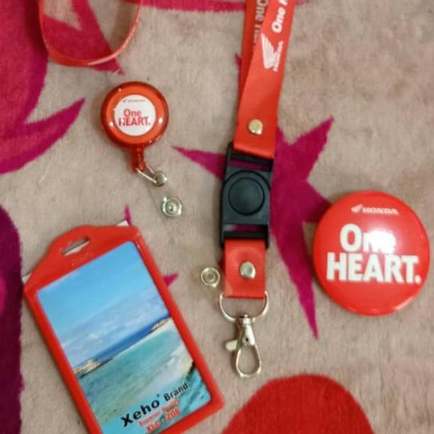 

[KODE PRODUK VVQLG4449] paket tali Id card HONDA one heart ( ecer )ready stok