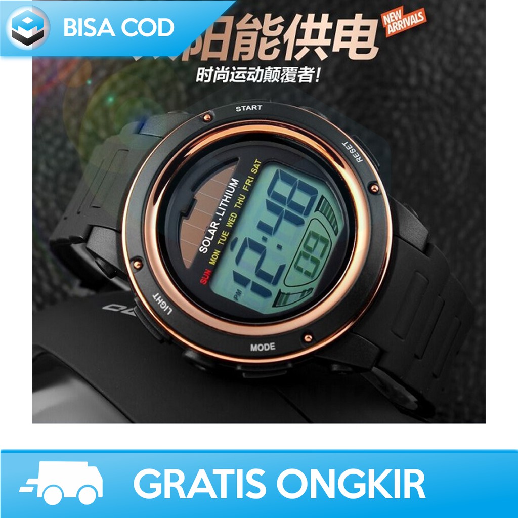 JAM TANGAN PRIA SOLAR CHARGE ORIGINAL SKMEI DG1096 - JAM TANGAN COWOK DIGITAL TENAGA SURYA MURAH