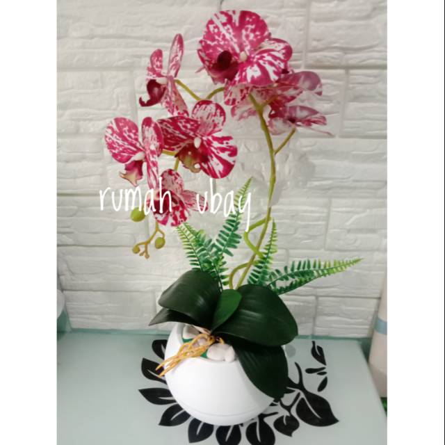 Anggrek Latex Vas Bulat