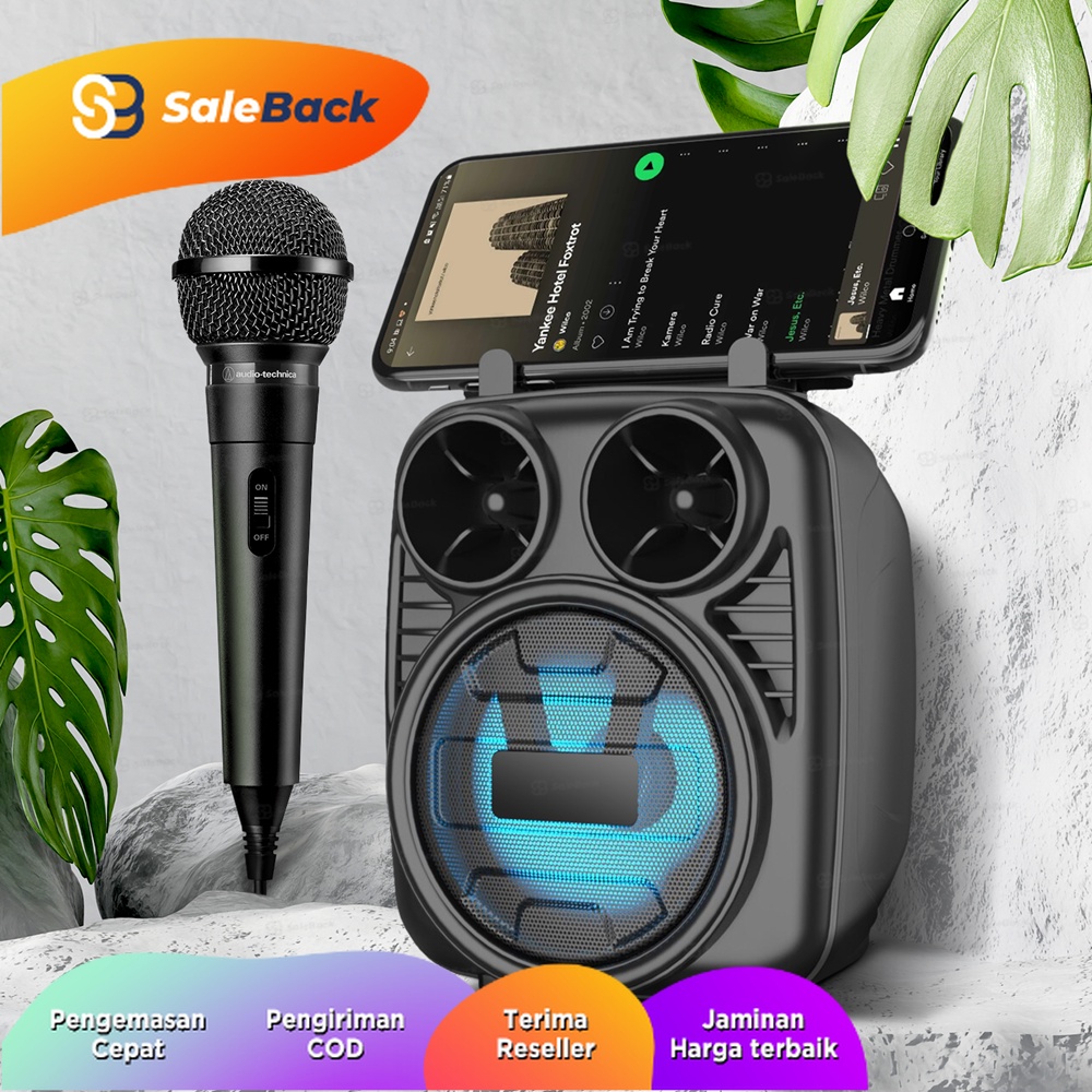 Speaker Portable Bluetooth 3 Inches LED Mobile Phone With Mic