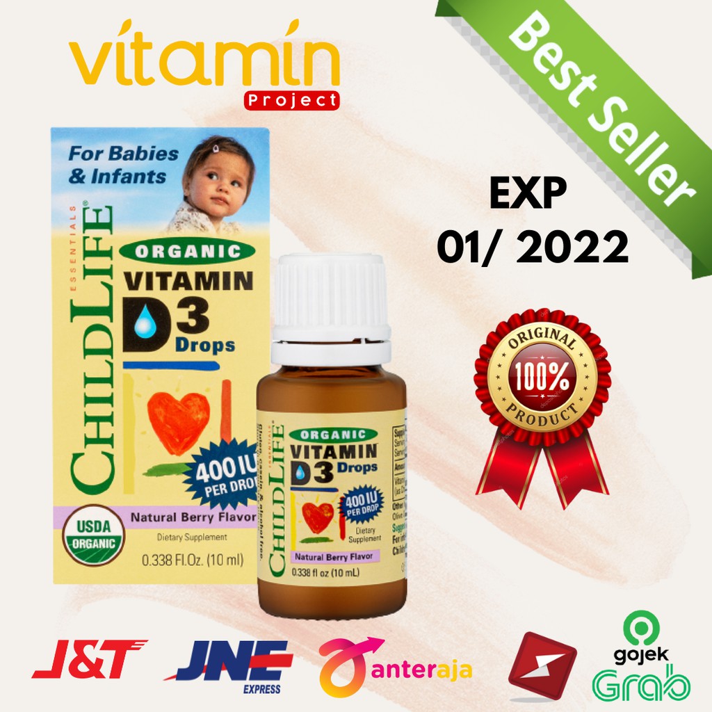 Jual ORIGINAL!! Child life Organic Vitamin D3 Drops Untuk Bayi Isi 10ml