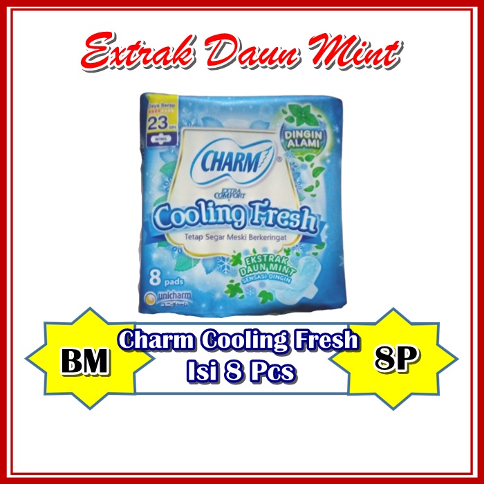 Charm Pembalut Cooling Fresh Wing 23cm 8 pads