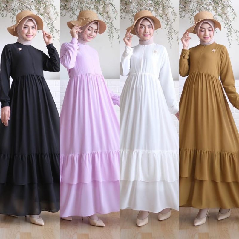 BAJU GAMIS CERUTI POLOS / GAMIS UNGU / GAMIS MUSTARD / GAMIS HITAM / GAMIS PUTIH / GAMIS POLOS BASIC
