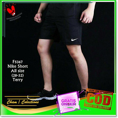 Celana Pendek Pria Nike Hitam Sport Gym premium