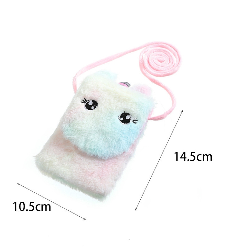 Tas HP Anak Sling Bag MINI Unicorn Bahan Plush Import