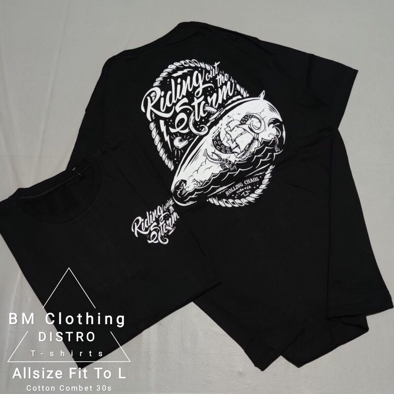 BAJU KAOS T SHIRT ATASAN DISTRO PRIA WANITA GAMBAR PELAUT MARINIR BAJAK LAUT PRIA WANITA WARNA HITAM