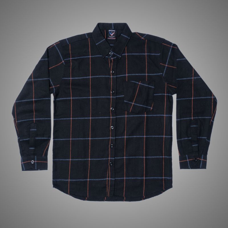 Kemeja Flanel Distro Kemeja Kasual Pria Wanita Original Lokal Brand Kemeja Distro Bullshirt