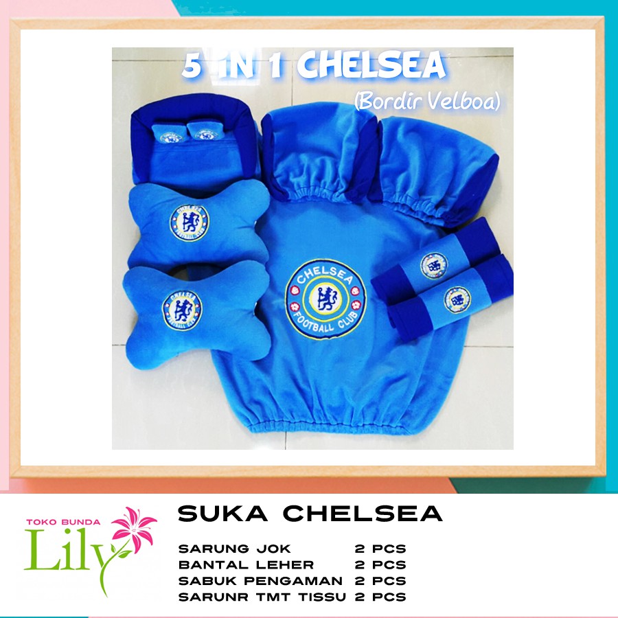 Suka Chelsea Aksesoris Bantal Mobil Chelsea 5 in 1