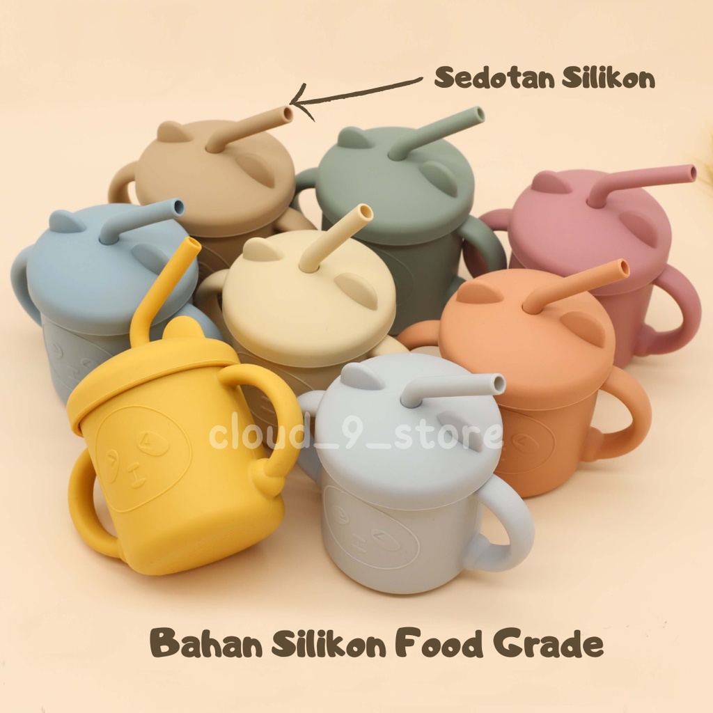 Gelas Silikon Bayi Gelas Silicon Bayi Bpa Free Baby Safe Training Cup Bayi Anti Tumpah Tempat Minum Bayi Gelas Minum Sedotan Anak Bayi Peralatan Mpasi Bayi Straw Cup Bayi Tempat Makan Bayi Mpasi Peralatan Makan Bayi Set Alat Makan Bayi