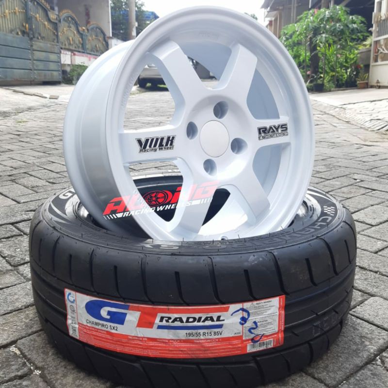 VELG Repl. RAYS TE37 SAGA R15 White ORI THAILAND