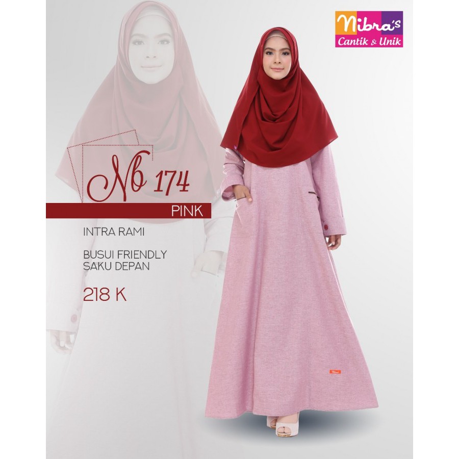 Original Terbaru 2019 Gamis Toyobo Nibras Nb 196 Syari Abu Cream