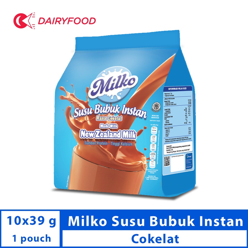 MILKO SUSU BUBUK INSTAN COKLAT 39G 10 SACHET