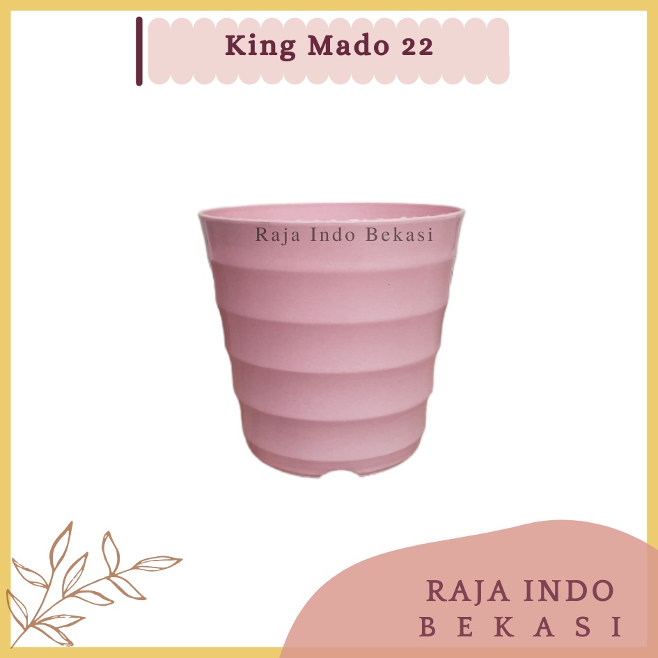 RAJAINDOBEKASI Pot King Mado 22 Putih Ungu Transparan Hijau Tosca Biru Pink Hitam Pastel Da 18 Cm Pot Plastik Murah Lucu Pot Mado Lovenia 10 12 18 22 27