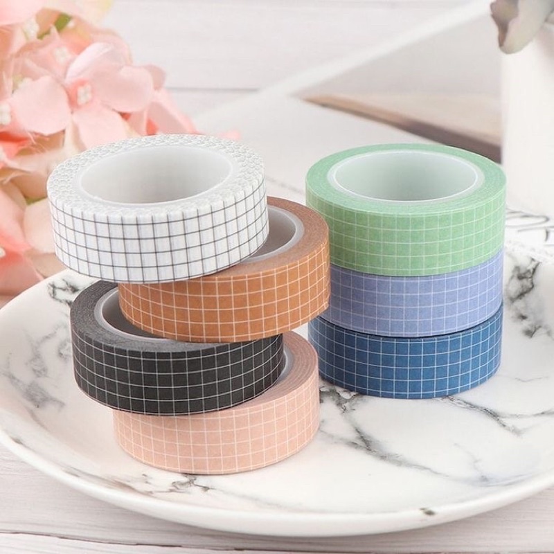 

washi tape basic grid decor journal jurnal buku srapbook