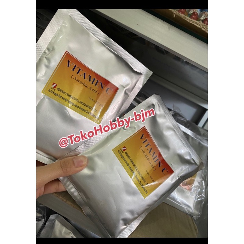 Vitamin c ascorbic acid ikan 100gr - boster vitamin c ikan udang - perSACHET