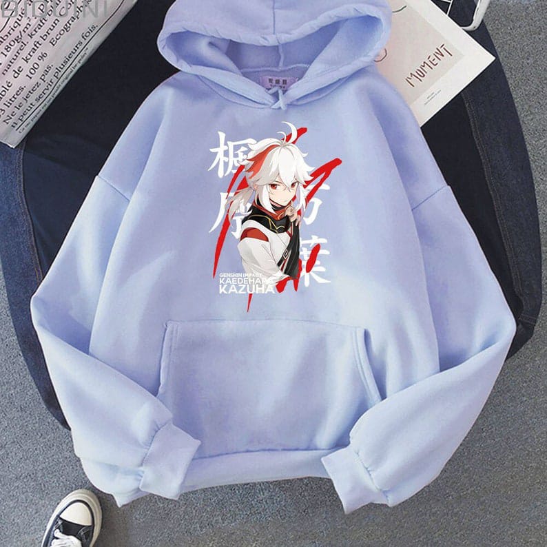 HOODIE PRIA WANITA KAEDEHAMA KAZUHA FLEECE TEBAL SIZE M - XXL  / HOODIE UNISEX TEBAL