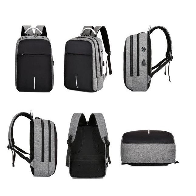 Tas Ransel Laptop Anti Maling Theft Smart Backpack USB Charger Tas Sekolah