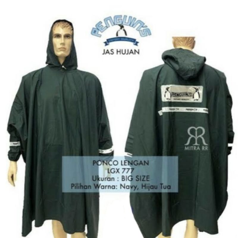 JAS HUJAN PONCO LENGAN PANJANG PINGUIN / JAS HUJAN PENGUIN