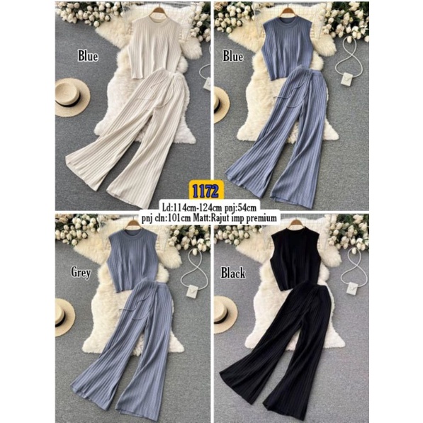 NEW ONE SET RAJUT IMPORT WANITA/SETELAN RAJUT PREMIUM/SETELAN CELANA RAJUT WANITA