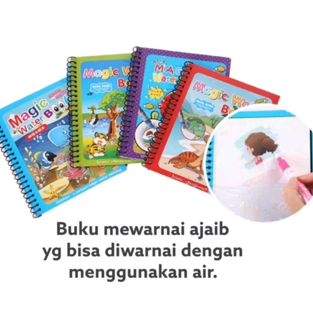 Magic Water Book - Buku Mewarnai Anak - Mainan Edukasi Anak