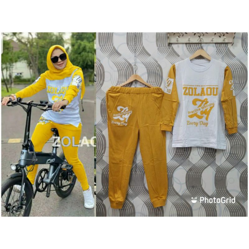 Set Kaos Zolaqu / Set Kaos Zolaqu Sari / Set Kaos Zolaqu murah / Set Kaos zolaqu Kuning / Set Zolaqu