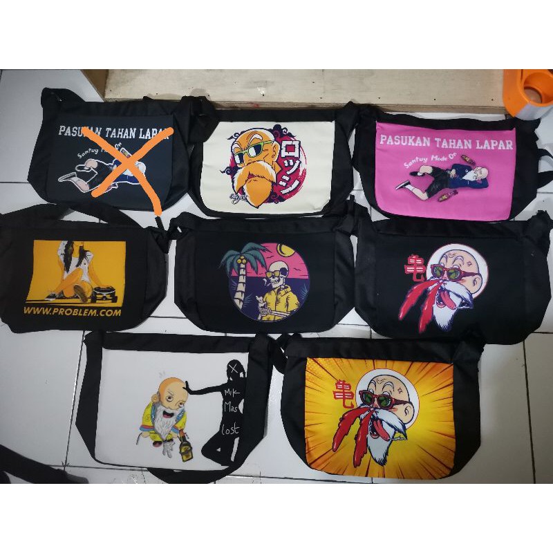  Tas  slempang anak  muda  sling bag gambar orang tua tas  