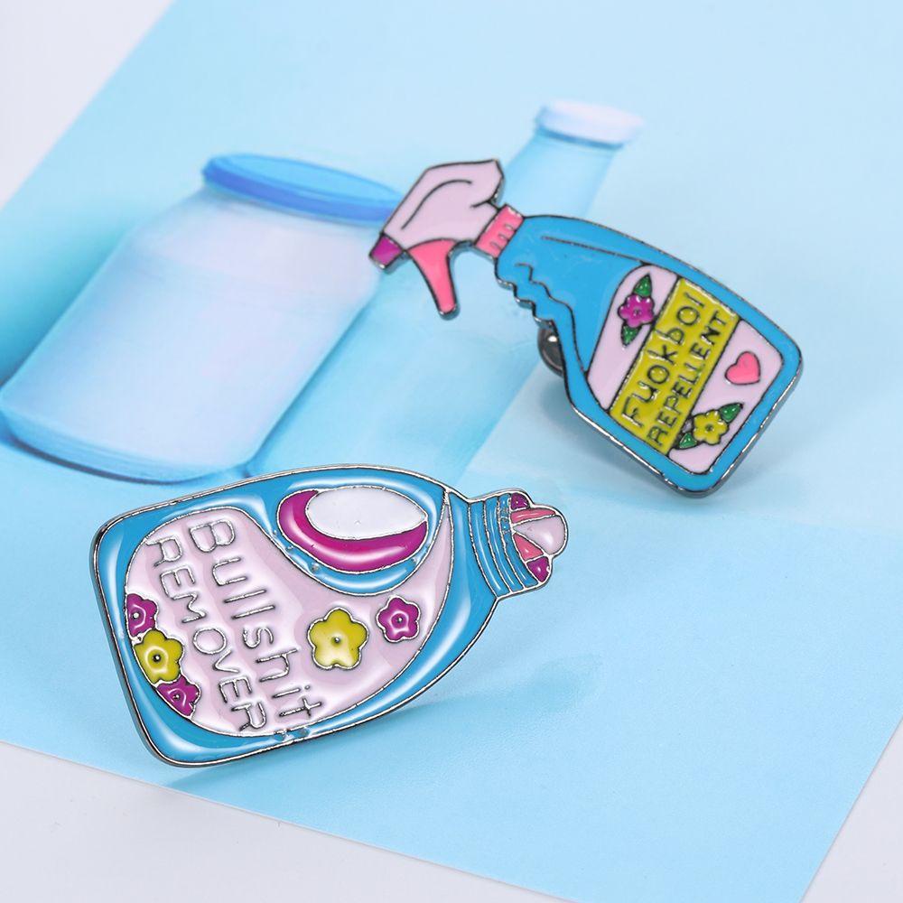 Preva Bros Wanita Pria Deterjen Spray Jaket Badge Hadiah Penghilang Bullshit