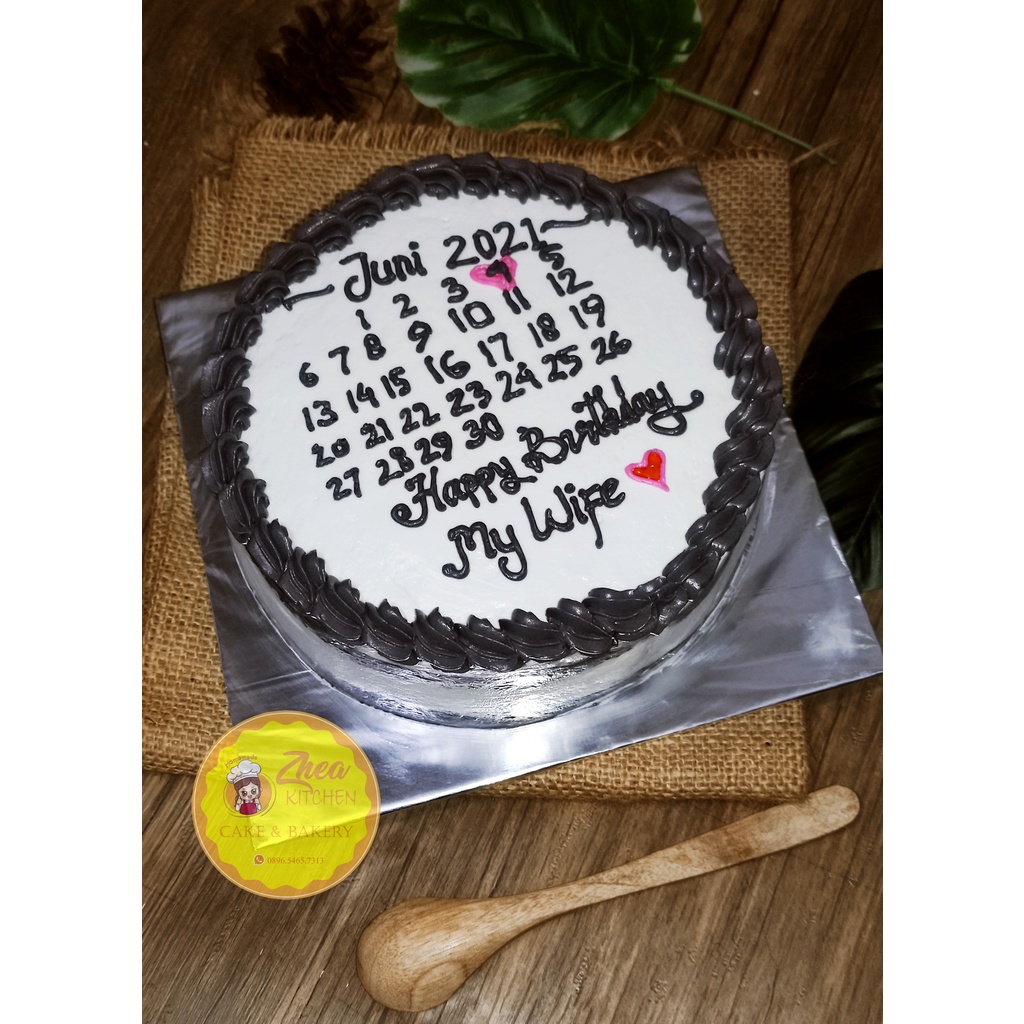 kue ulang tahun kalender / cake motif kalender