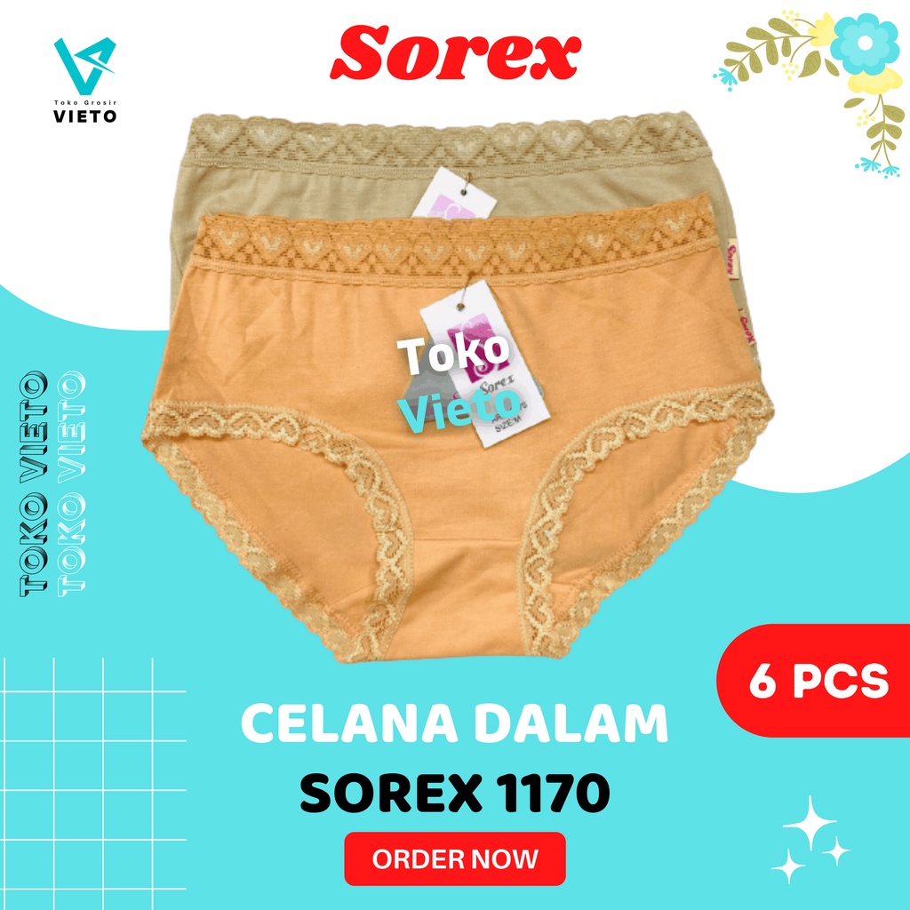 CD Sorex 1170 Mini Lusinan Celana Dalam Wanita Dewasa Sorek Isi 6 / Underwear Daleman Cewek Super So
