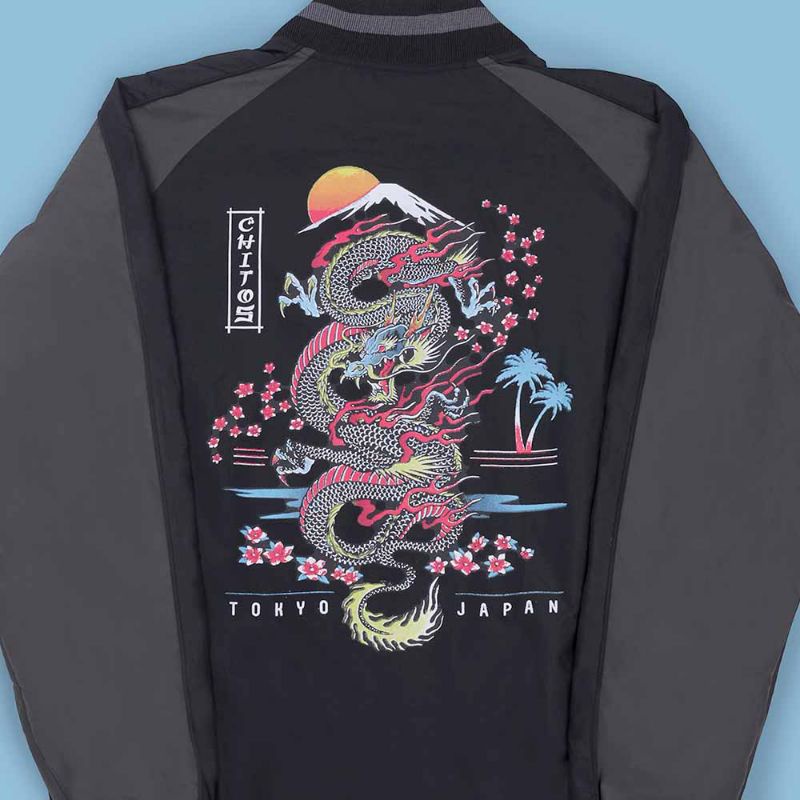 Jaket Sukajan Baseball Urband Dragon Naga Keren Stylish Premium Original Terbaru | Jaket Sukajan Jepang Japang Cosplai Pria Wanita