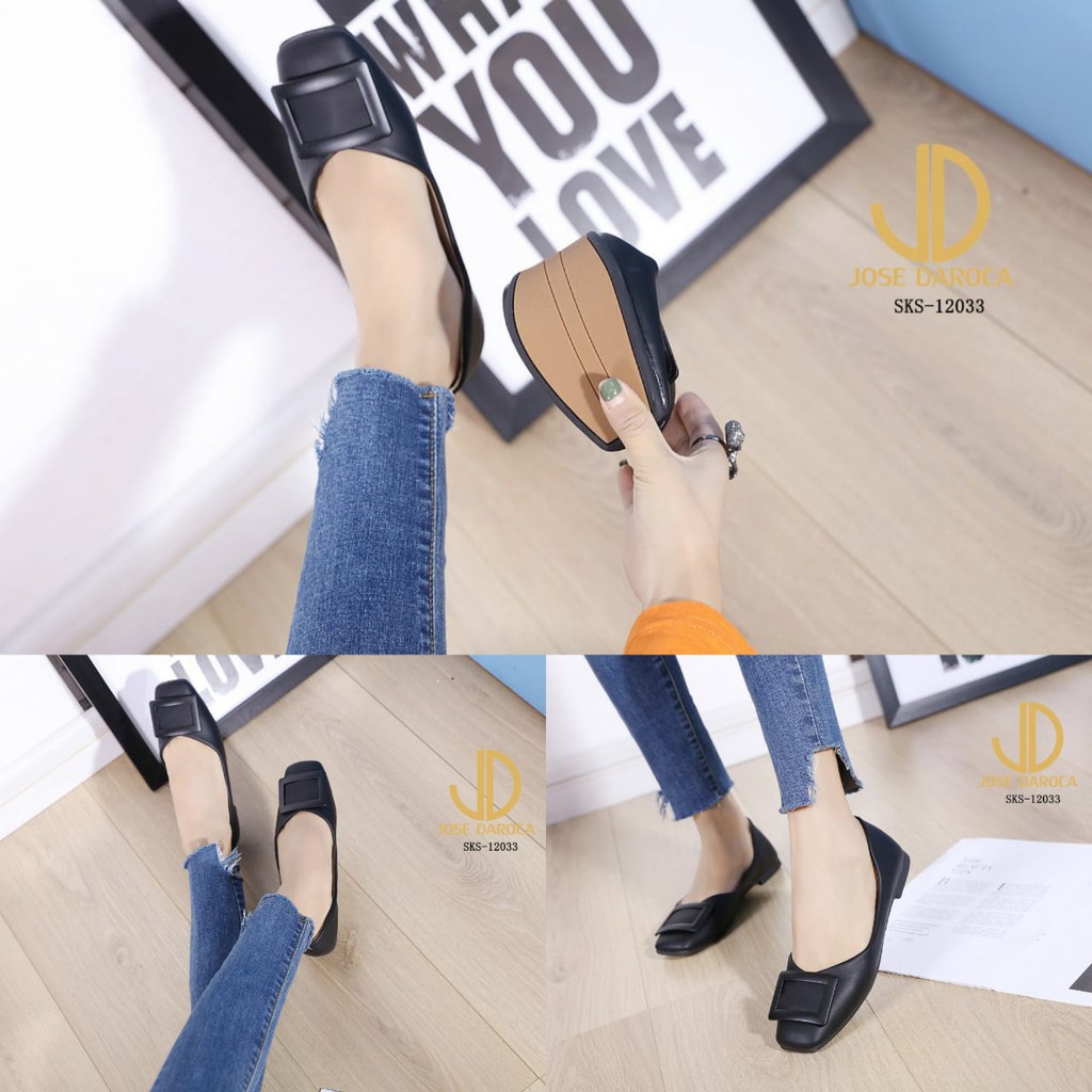 JOSE DAROCA Sepatu Flat Shoes Kulit Halus # SKS-12033 # ORIGINAL