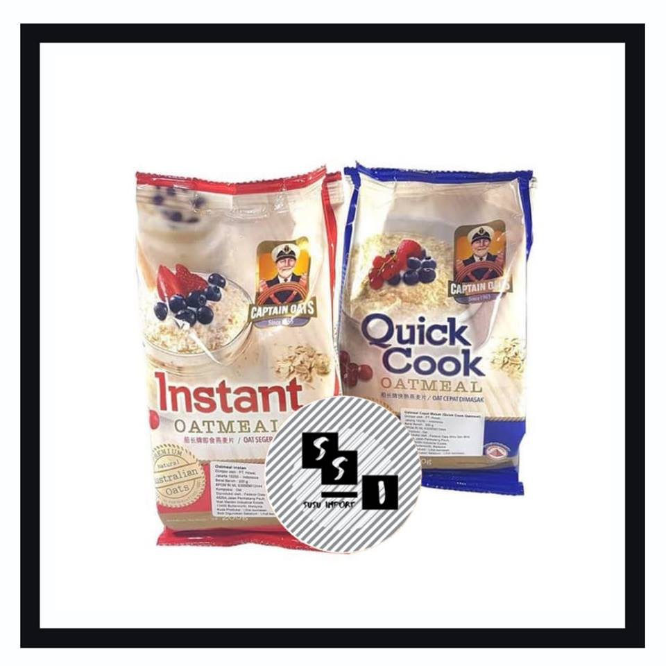 

Captain oat instant Oatmeal / quick cook Oatmeal/ sereal / cereal/ makanan berserat 1000grm