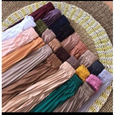 Rok Plisket Premium Tebal - bawahan wanita kekinian- Rok panjang