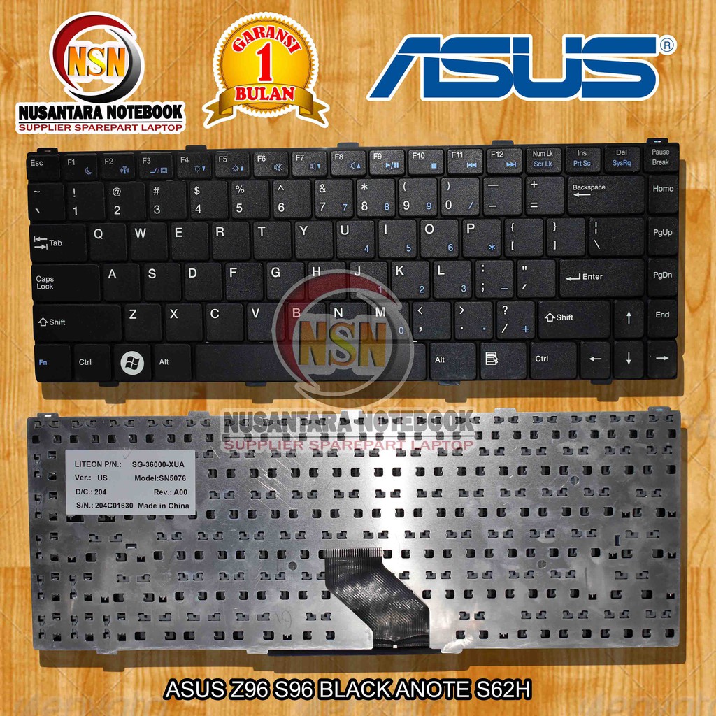 Keyboard Laptop Asus Z96 S96 BLACK