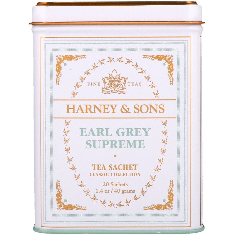 Harney &amp; Sons Earl Grey Supreme Tea Classic Tin 20 x 2 Gram