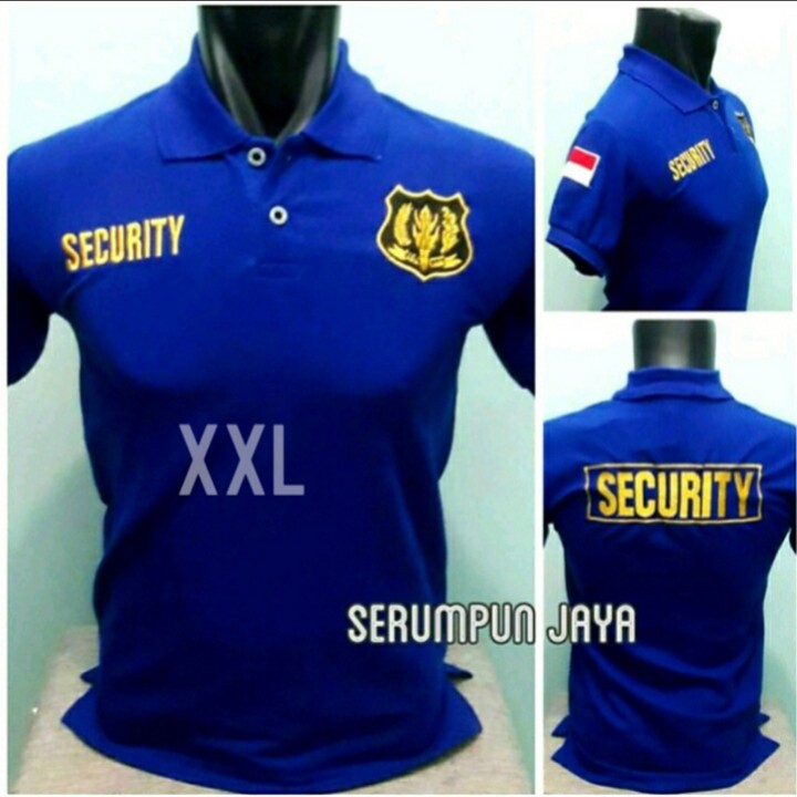 HARGA KHUSUS XXL POLO SECURITY BIRU XXL