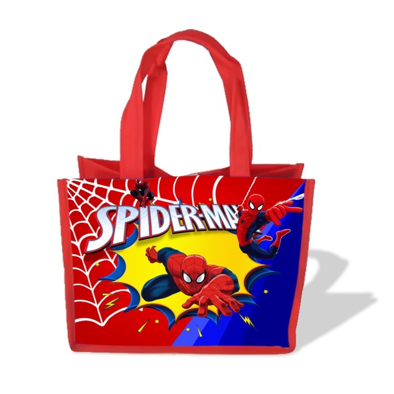 

Tas Goodie bag Spiderman ultah Tempat besek aqiqah hadiah Souvenir Nama Foto