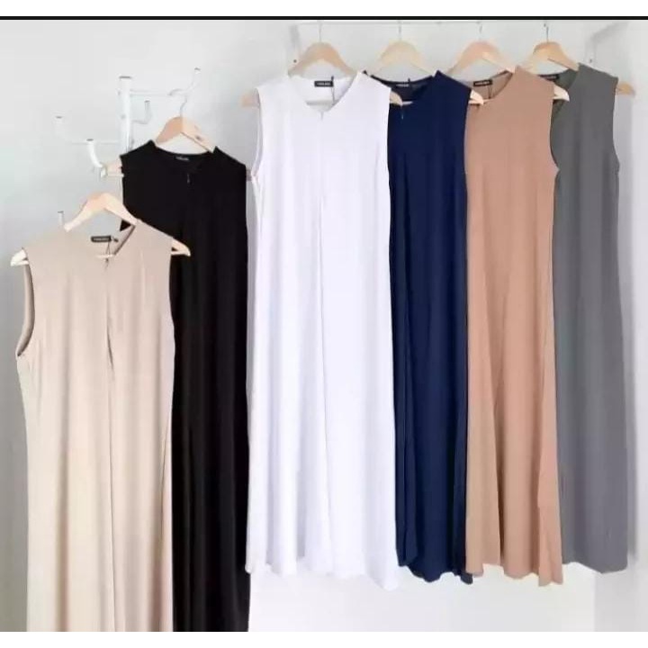 INNER DRESS TANPA LENGAN SINGLET DALEMAN DRESS MUSLIM INNER GAMIS / DALEMAN GAMIS POLOS FREANDY