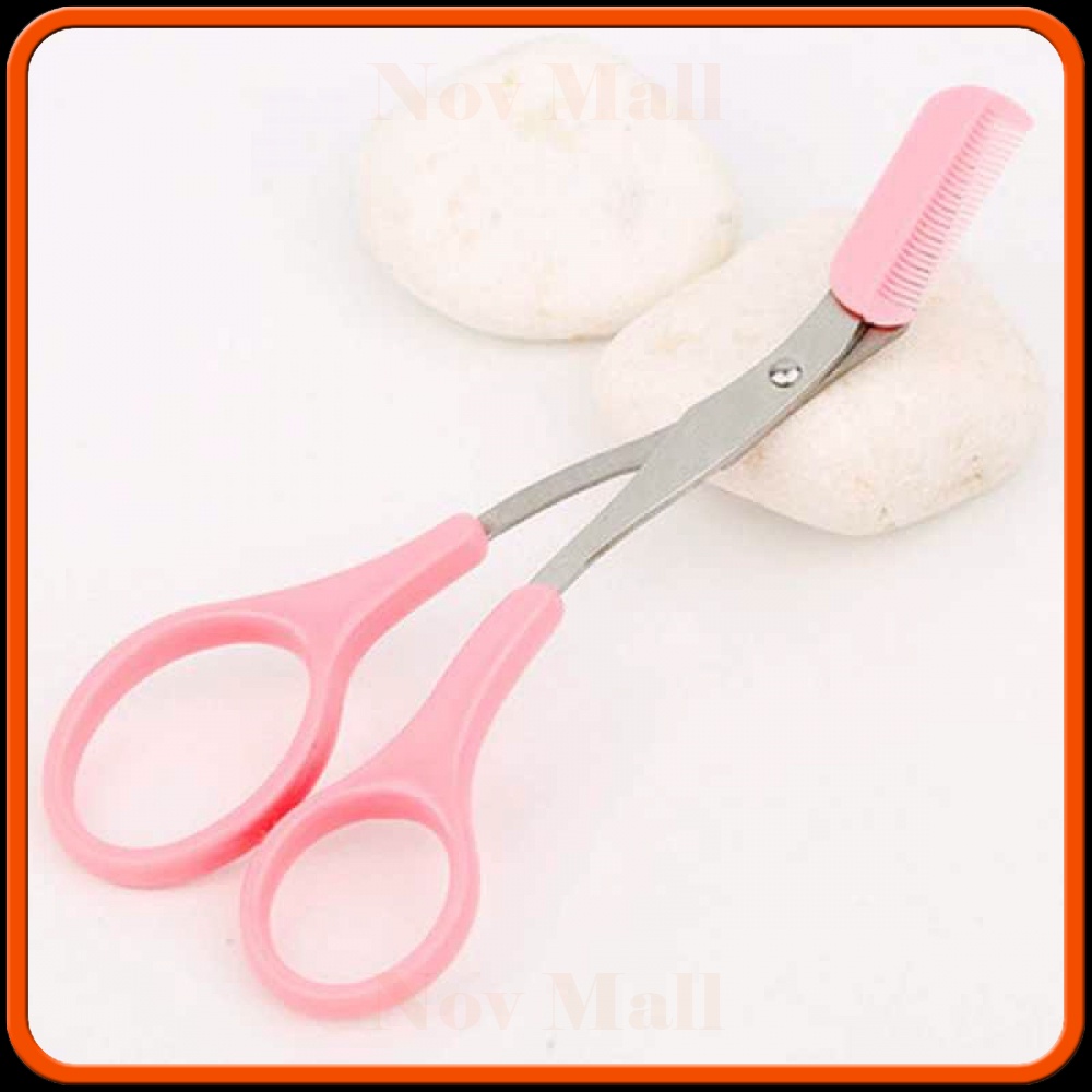 Gunting Cukur Alis Mata Eyebrow Trimmer Scissor Comb - XIU1